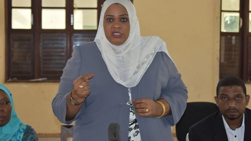 Riziki Pembe Juma, the Social Welfare Development, Elderly, Gender and Children minister for Zanzibar