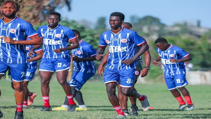 Simba SC players are pictured participating in training at Mo Simba Arena, Bunju in Dar es Salaam recently in preparation for various tournaments including the 2023/24 NBC Premier League and CAF Champions League. 