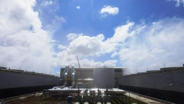 Photo of Olkaria I geothermal power plant.