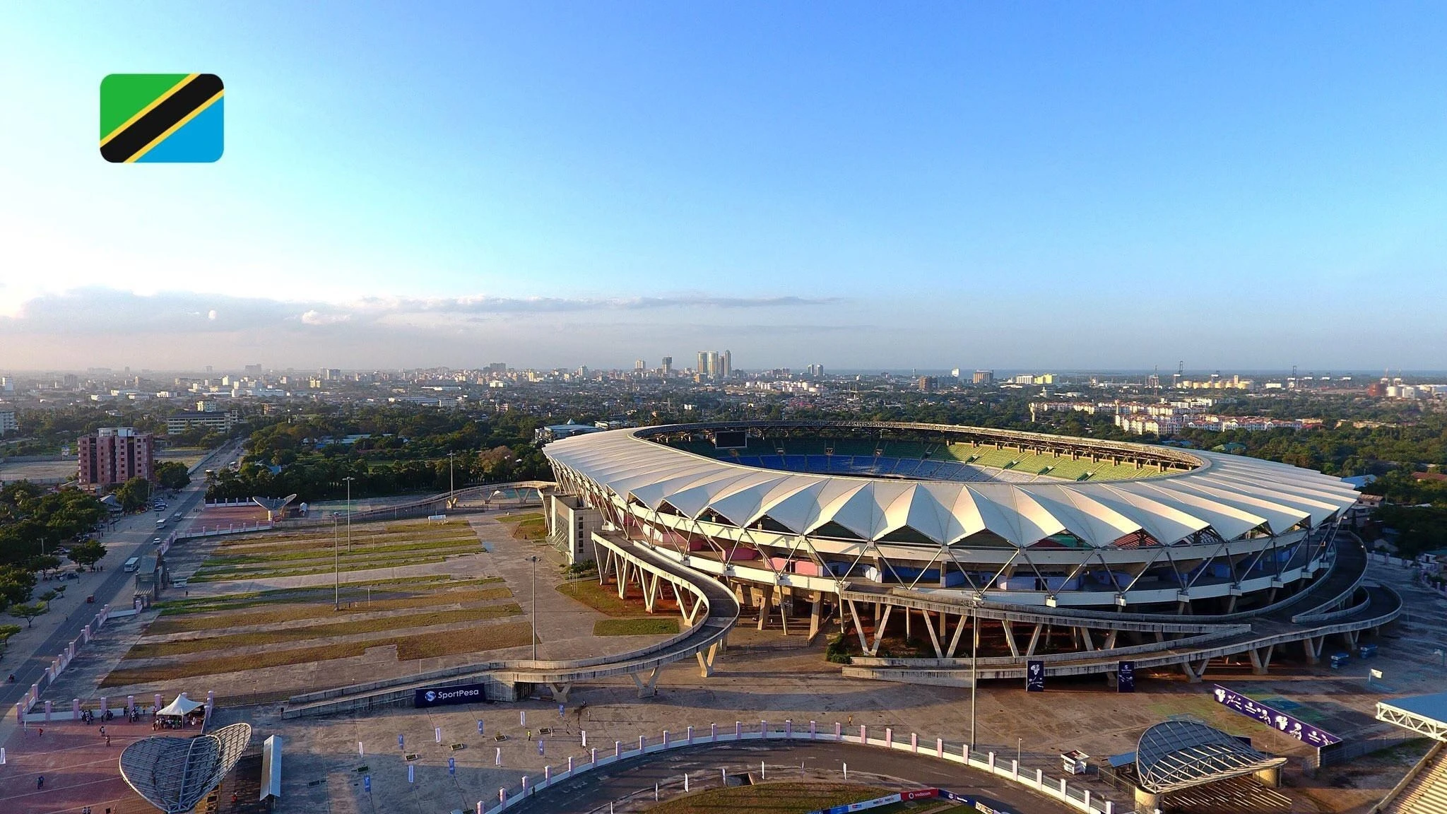 Uhuru Stadium located in Dar es Salaam.