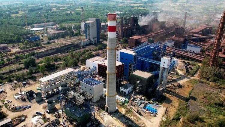 Aerial photo taken on Aug. 16, 2021 shows the Smederevo Steelworks, Serbia. 