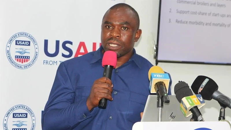 
Adolf Jeremiah, a research coordinator for ILRI, expressing a point during the launch of an ‘Accelerated Innovation Delivery Initiative Livestock’ project held yesterday in Dodoma