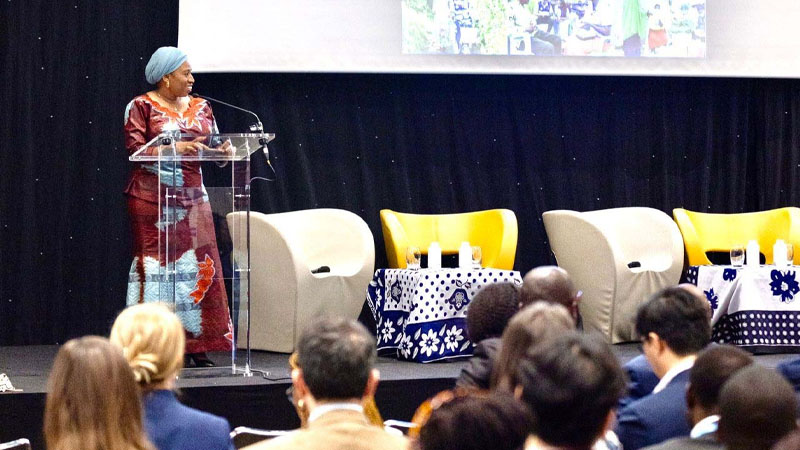 Health minister Ummy Mwalimu addresses the May 27 to June 1 Seventy-Seventh World Health Assembly in Geneva on Wednesday. She underlined the need to use community health workers in the provision of health services at the primary level. 